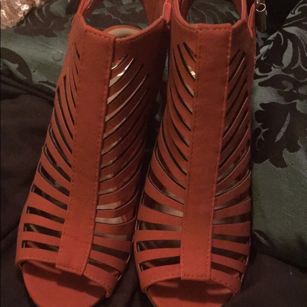 Dark Orange booties